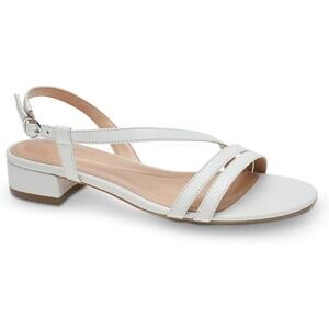 Easy Spirit Women's Glenni Leather Slip on Heels, White Size 11W